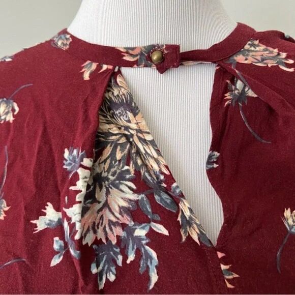 Vintage Havana Red Floral Mini Dress size S - Picture 5 of 6